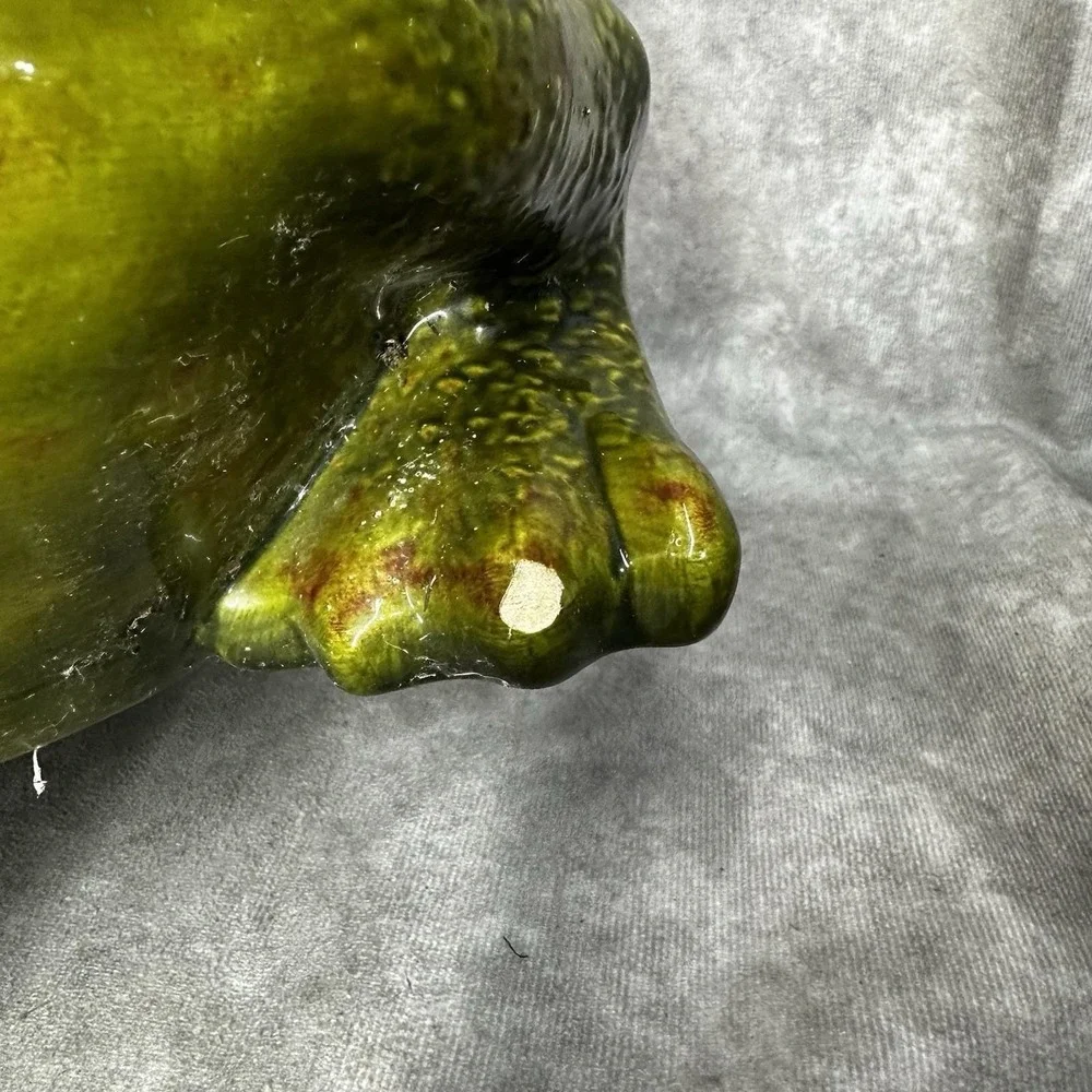 Vintage Arnel 1977 Ceramic Toad Frog Garden Statue Retro Decor 13.5